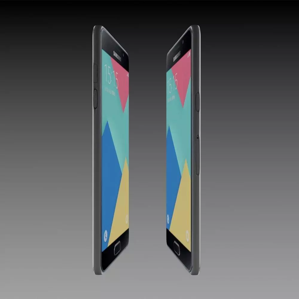 Samsung Galaxy A9 pro 2016 Midnight Black 3D model_5