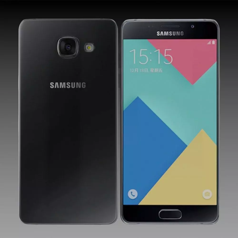 Samsung Galaxy A9 pro 2016 Midnight Black 3D model_0