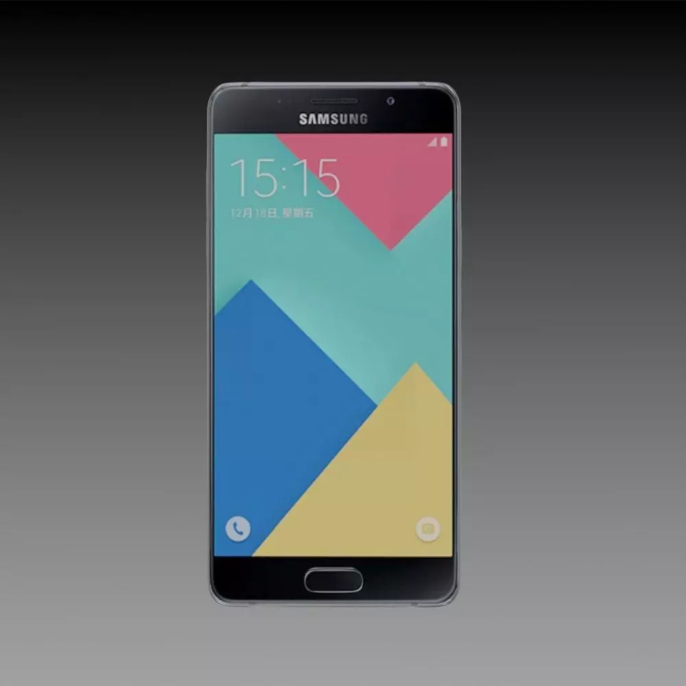 Samsung Galaxy A9 pro 2016 Midnight Black 3D model_3