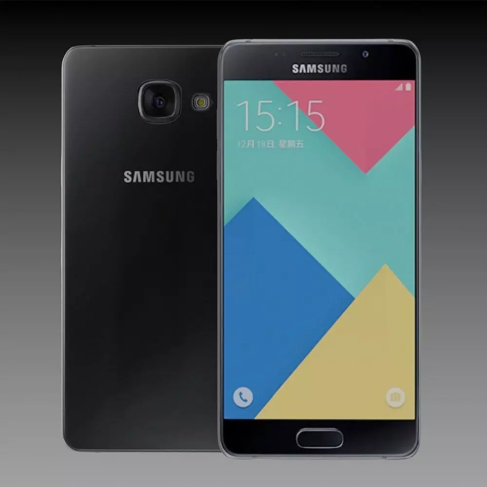 Samsung Galaxy A9 pro 2016 Midnight Black 3D model_1