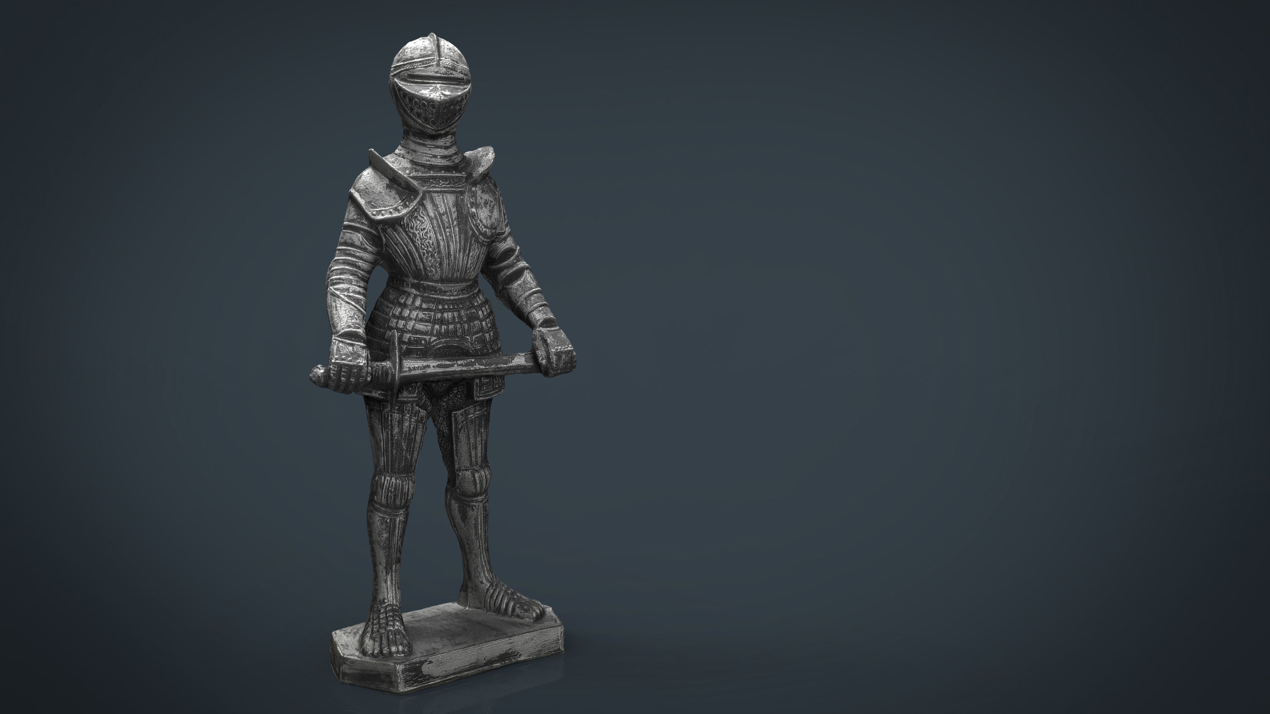 Knight Armor 2 Low-poly 3D model_8