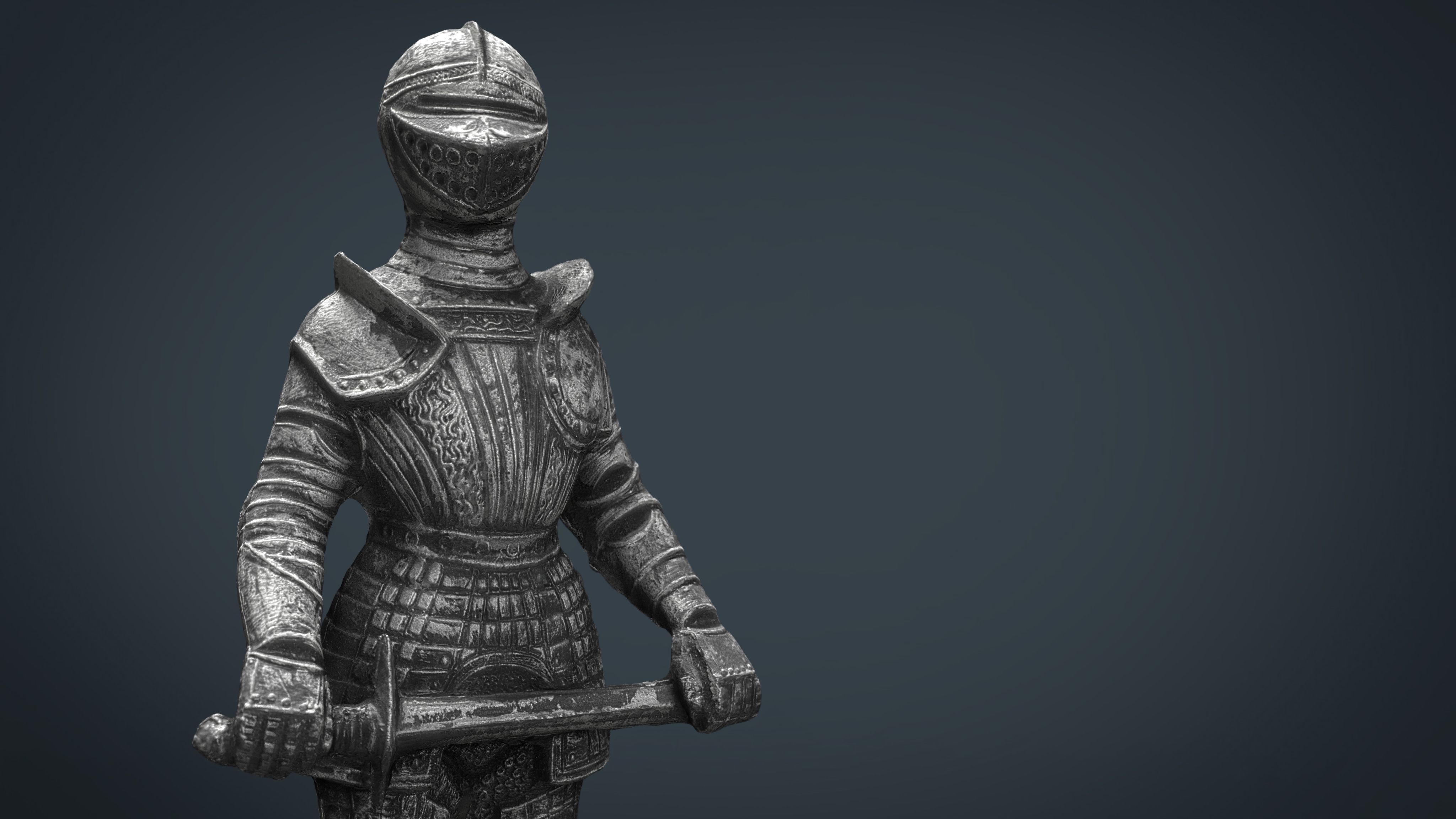 Knight Armor 2 Low-poly 3D model_2