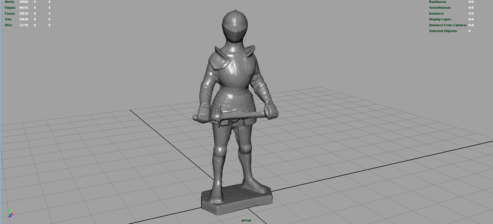 Knight Armor 2 Low-poly 3D model_3