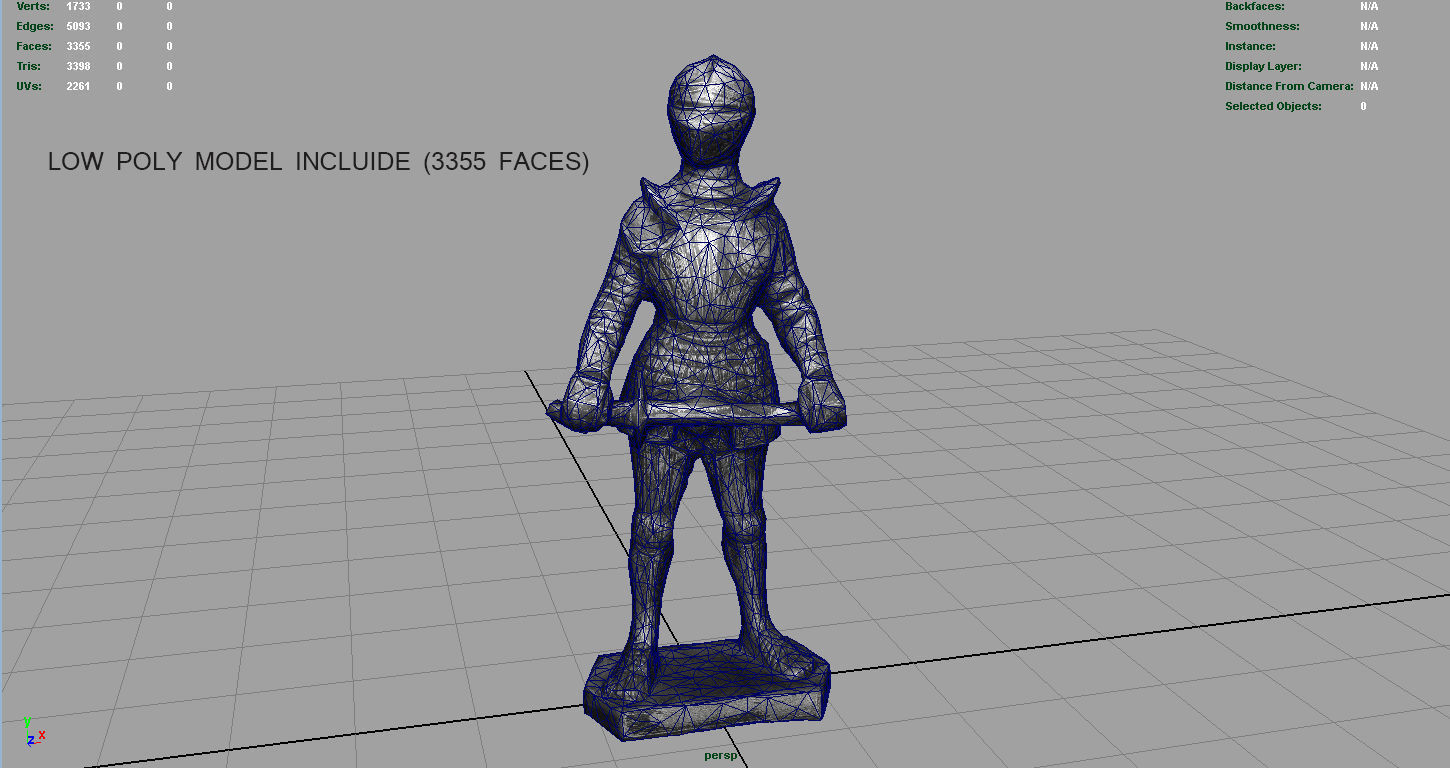 Knight Armor 2 Low-poly 3D model_13
