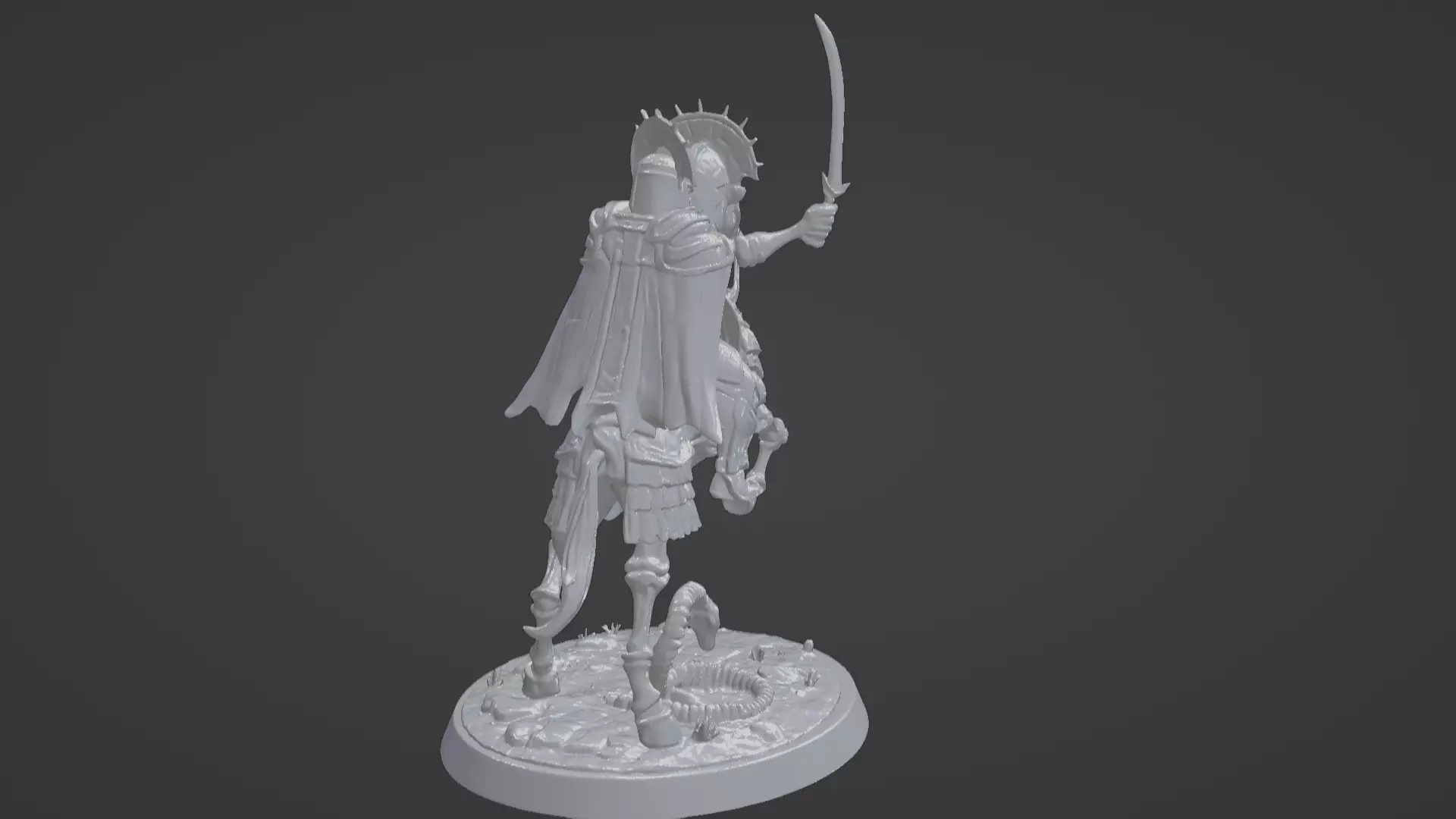 Tomb King on Skeletal Steed Undead Pharaoh Cavalry 3D print model_69