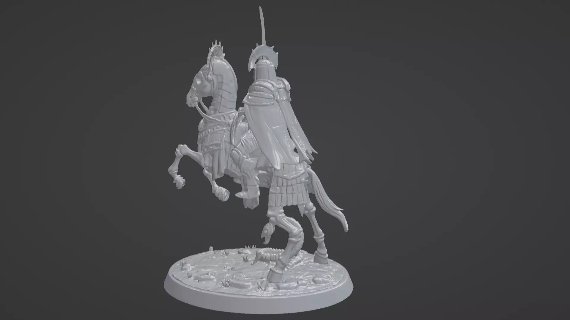 Tomb King on Skeletal Steed Undead Pharaoh Cavalry 3D print model_48