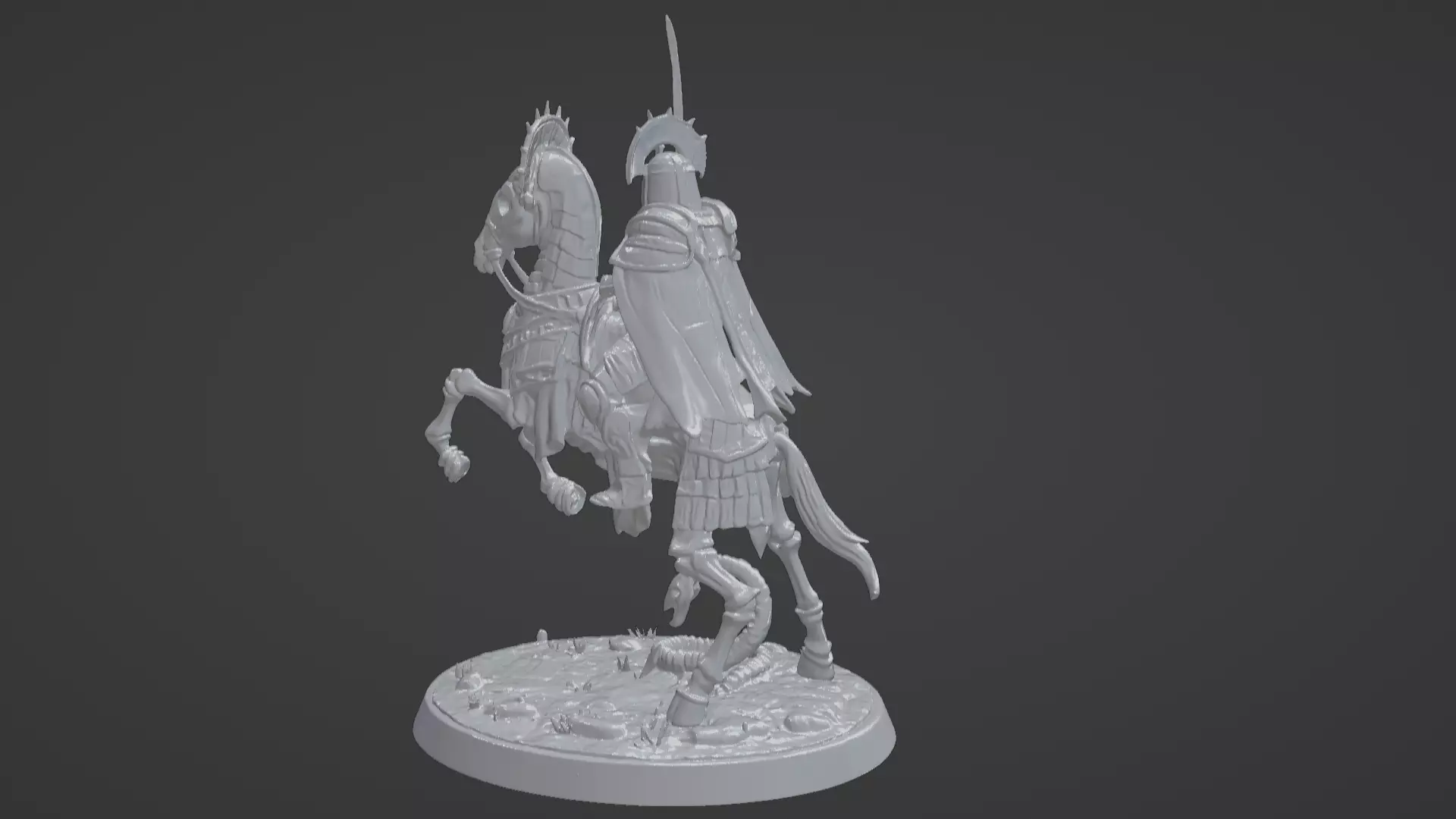 Tomb King on Skeletal Steed Undead Pharaoh Cavalry 3D print model_77