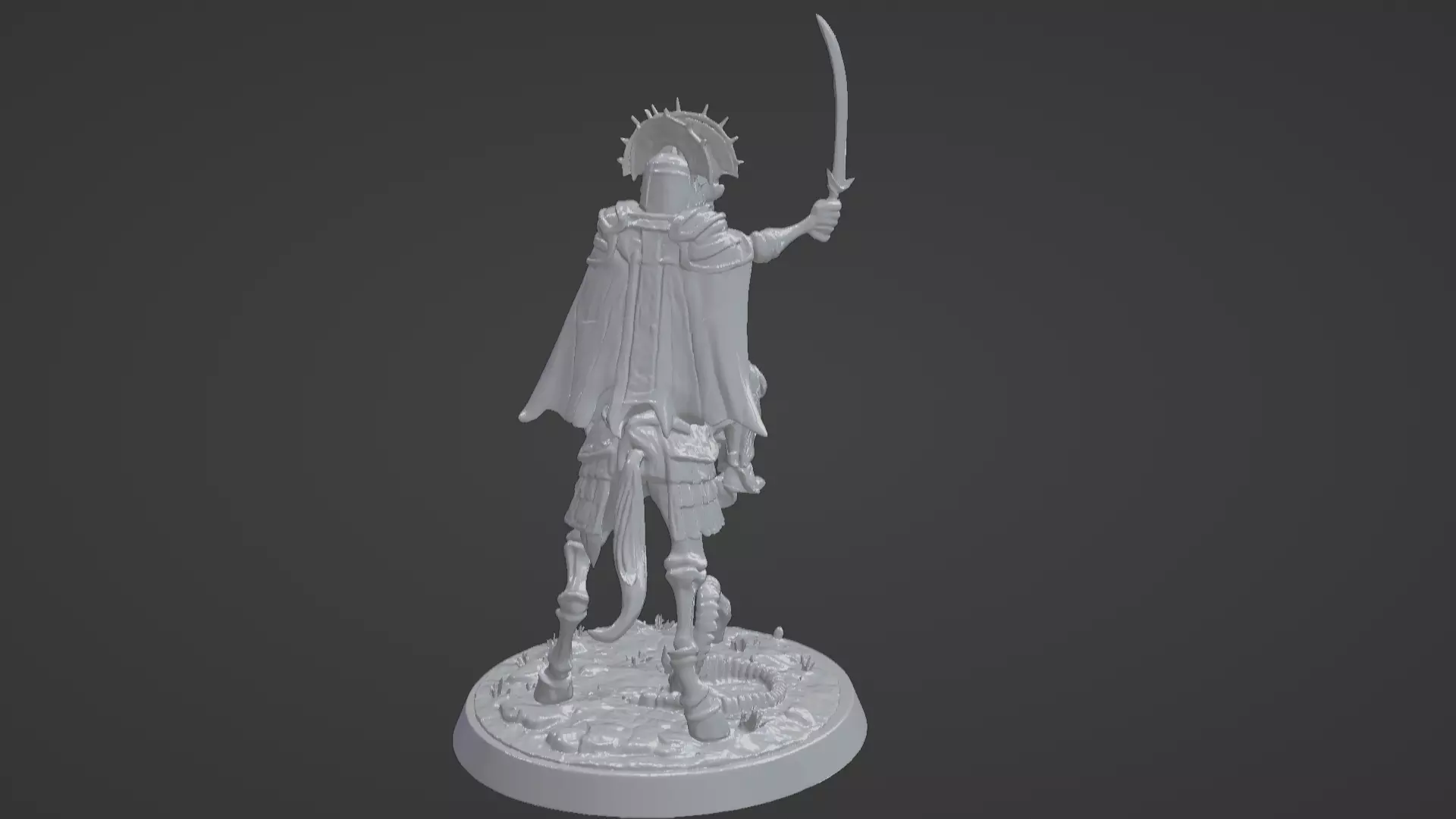 Tomb King on Skeletal Steed Undead Pharaoh Cavalry 3D print model_52