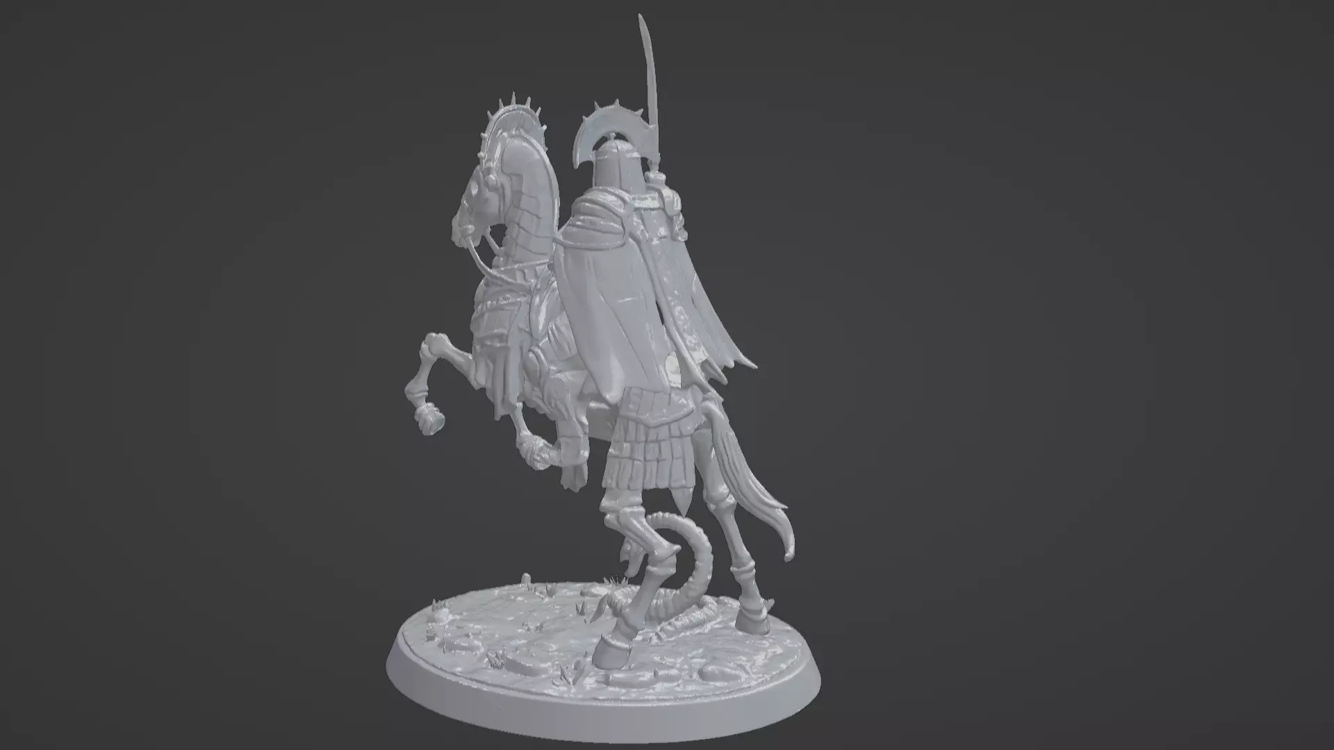 Tomb King on Skeletal Steed Undead Pharaoh Cavalry 3D print model_59