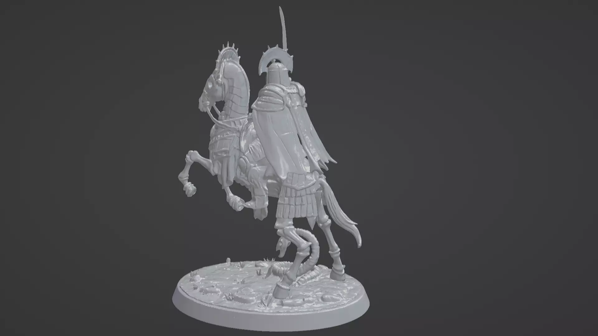 Tomb King on Skeletal Steed Undead Pharaoh Cavalry 3D print model_51