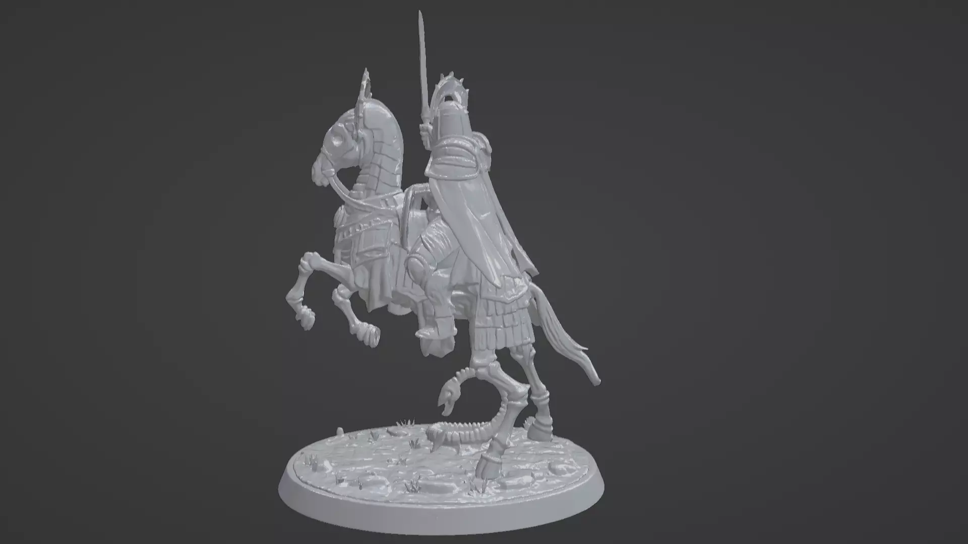 Tomb King on Skeletal Steed Undead Pharaoh Cavalry 3D print model_58