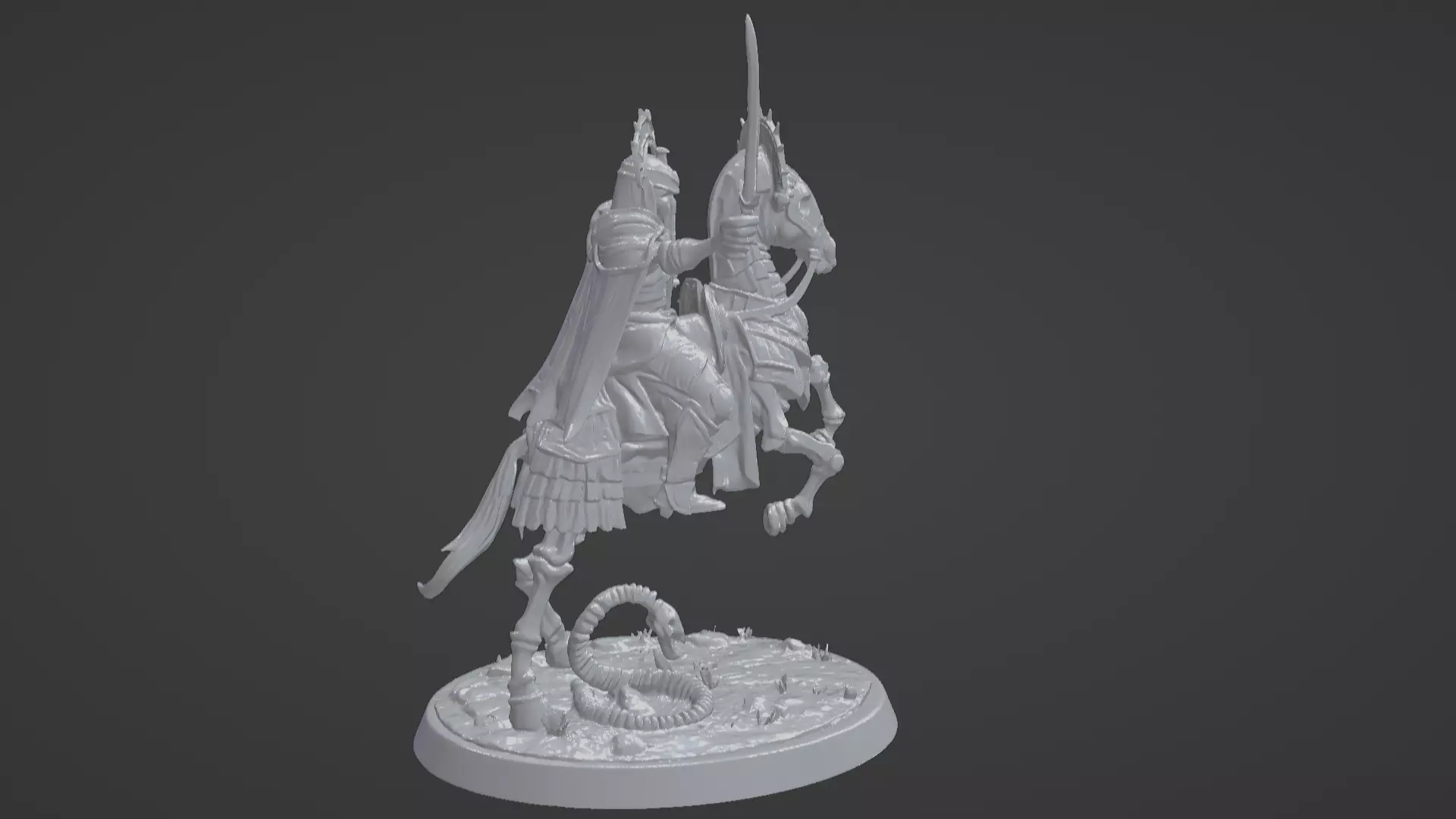 Tomb King on Skeletal Steed Undead Pharaoh Cavalry 3D print model_4