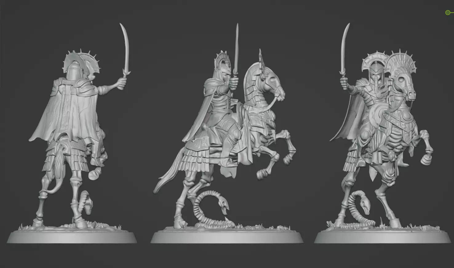 Tomb King on Skeletal Steed Undead Pharaoh Cavalry 3D print model_5