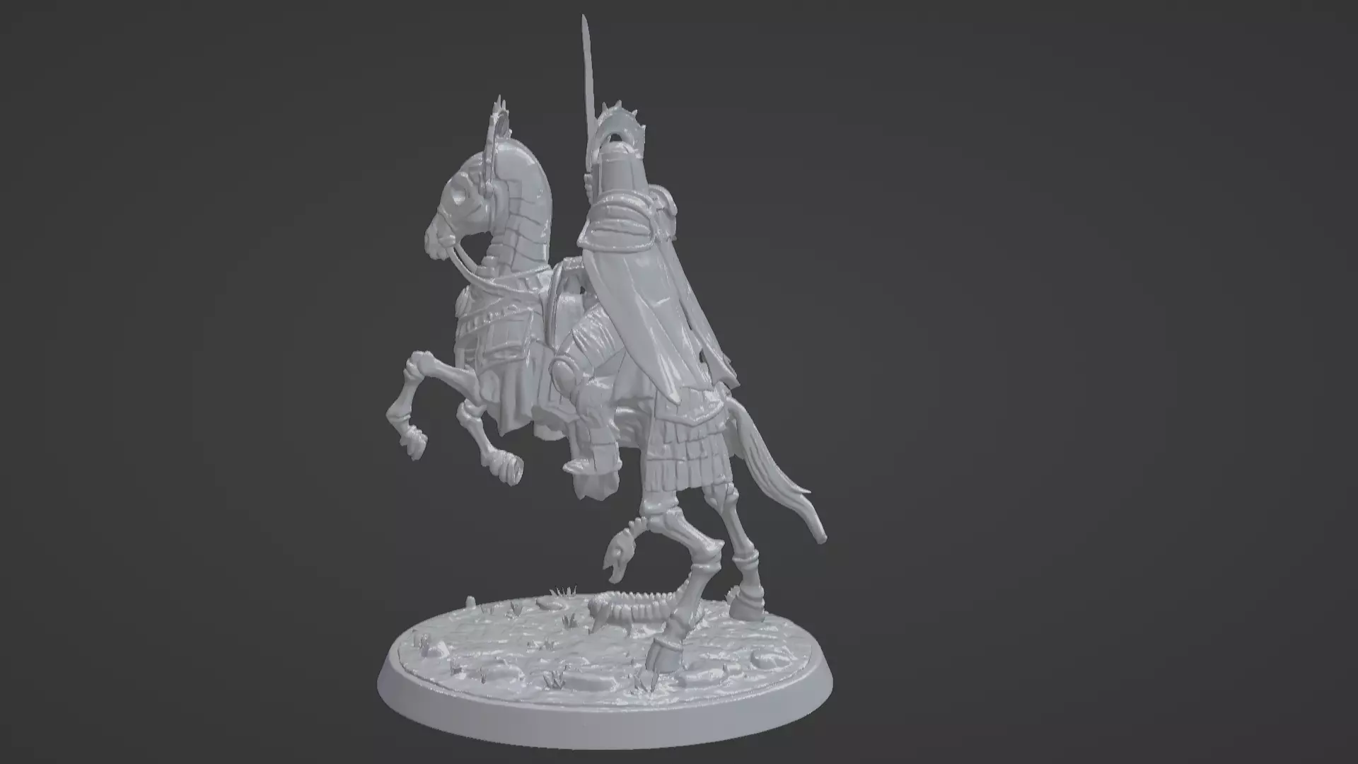 Tomb King on Skeletal Steed Undead Pharaoh Cavalry 3D print model_46