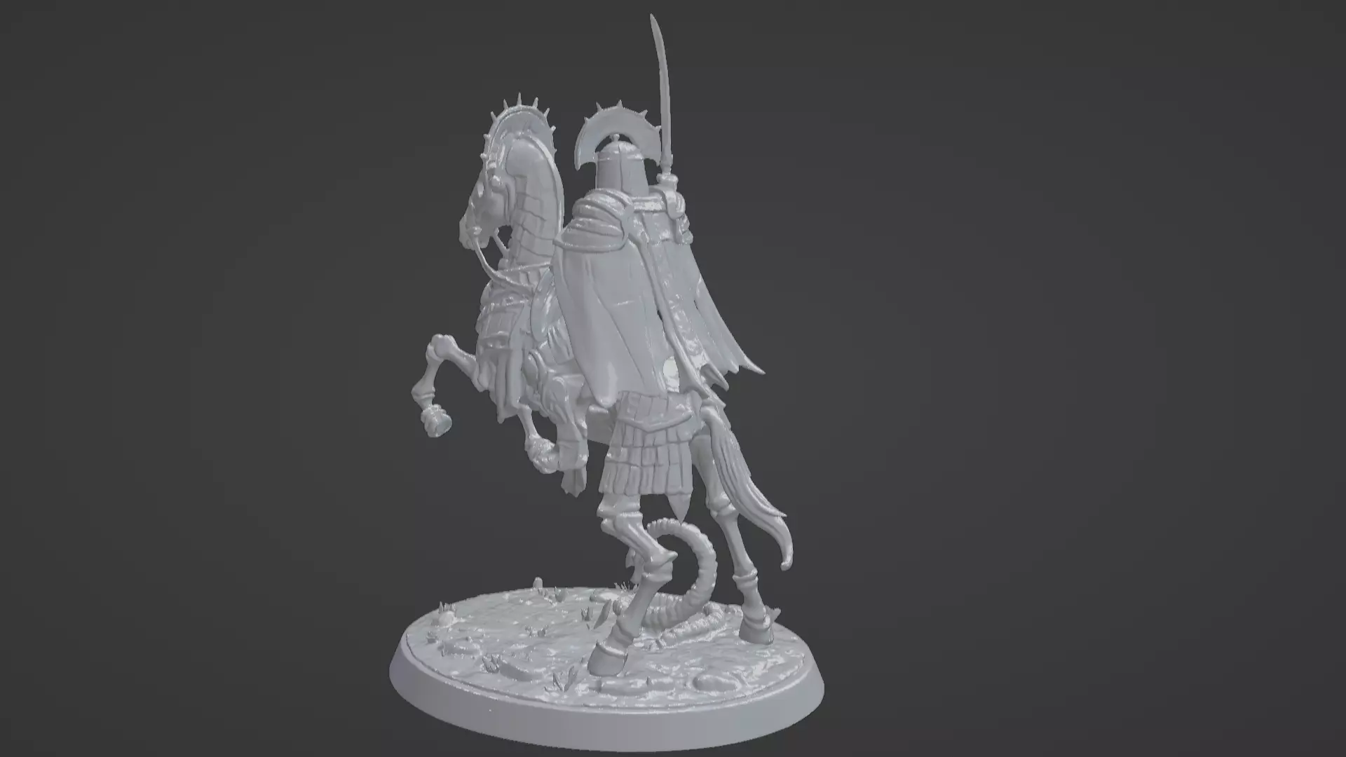 Tomb King on Skeletal Steed Undead Pharaoh Cavalry 3D print model_26