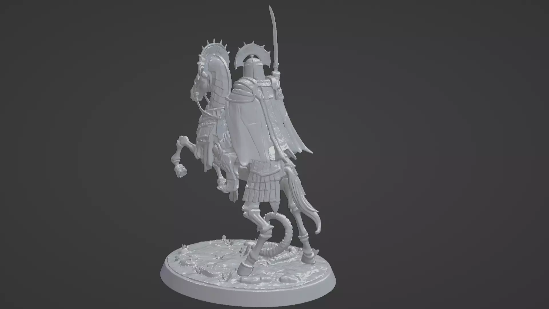 Tomb King on Skeletal Steed Undead Pharaoh Cavalry 3D print model_14