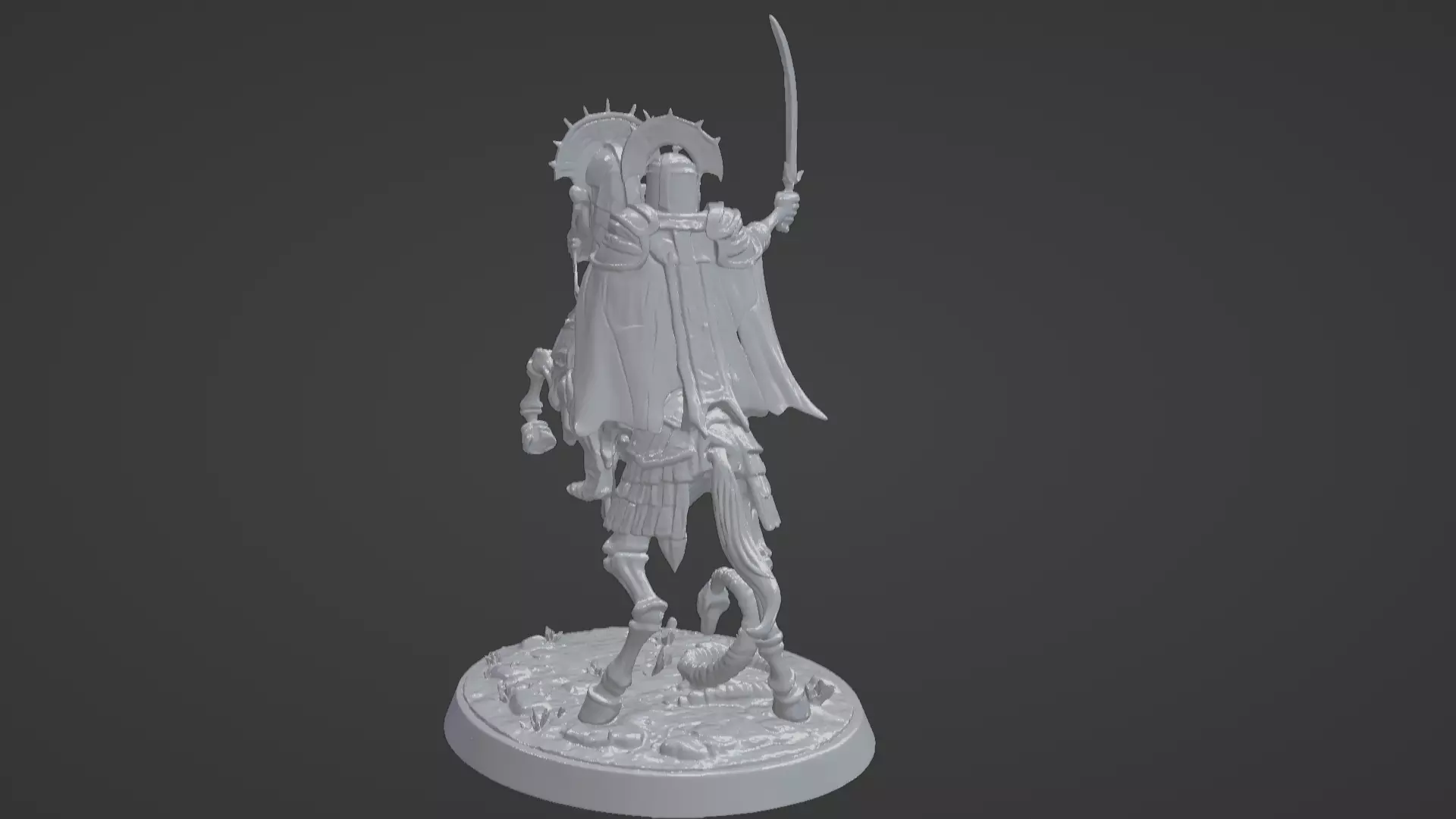 Tomb King on Skeletal Steed Undead Pharaoh Cavalry 3D print model_27