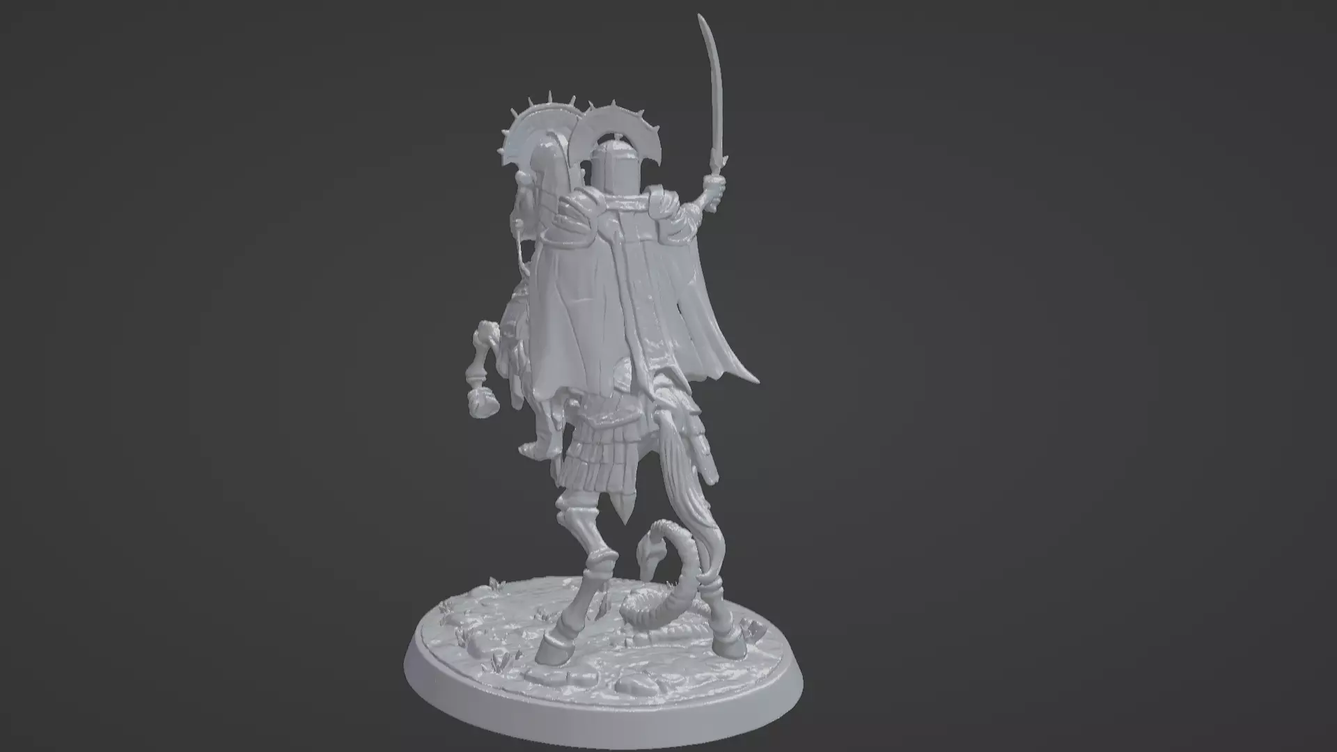 Tomb King on Skeletal Steed Undead Pharaoh Cavalry 3D print model_31