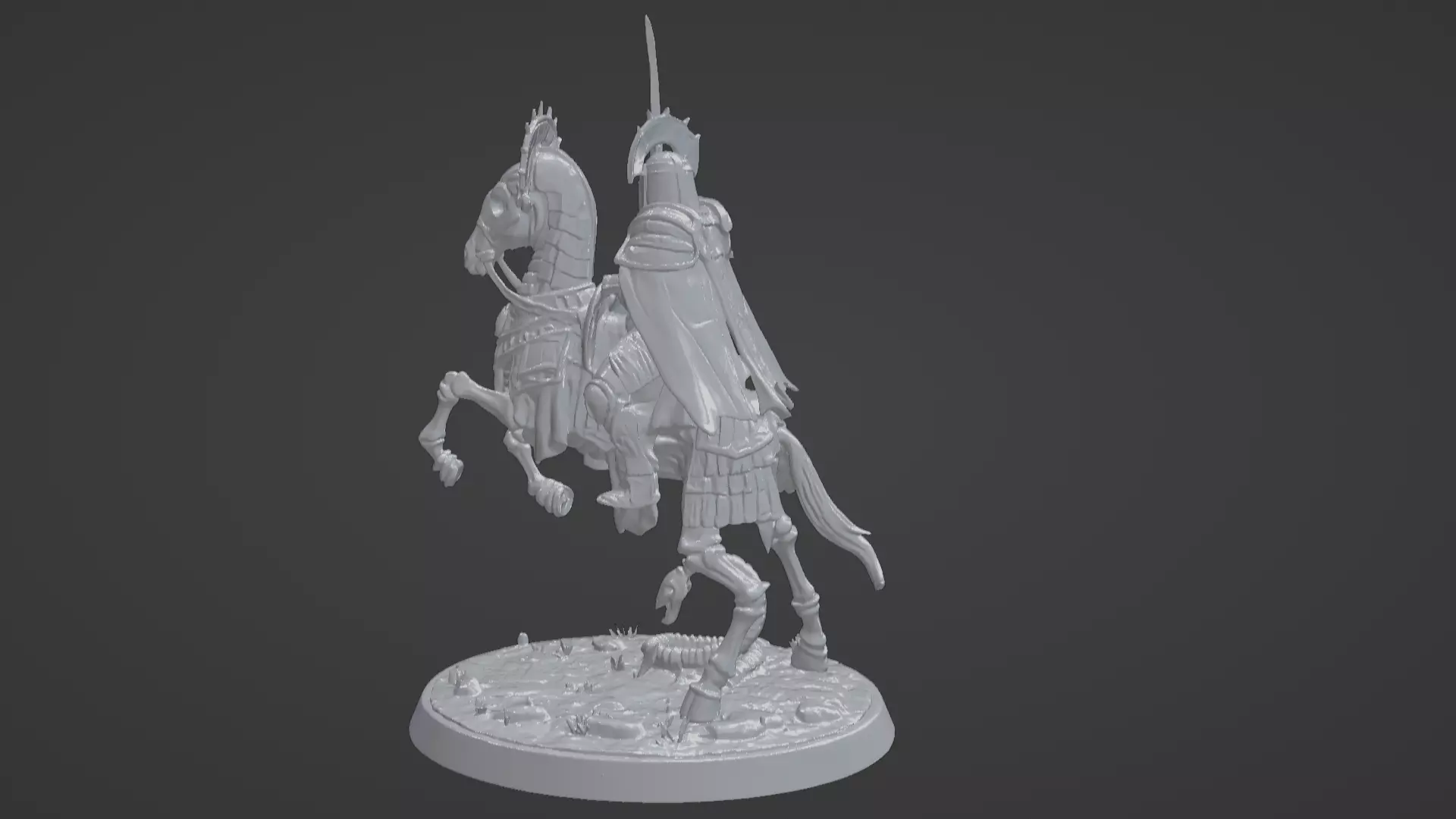 Tomb King on Skeletal Steed Undead Pharaoh Cavalry 3D print model_78