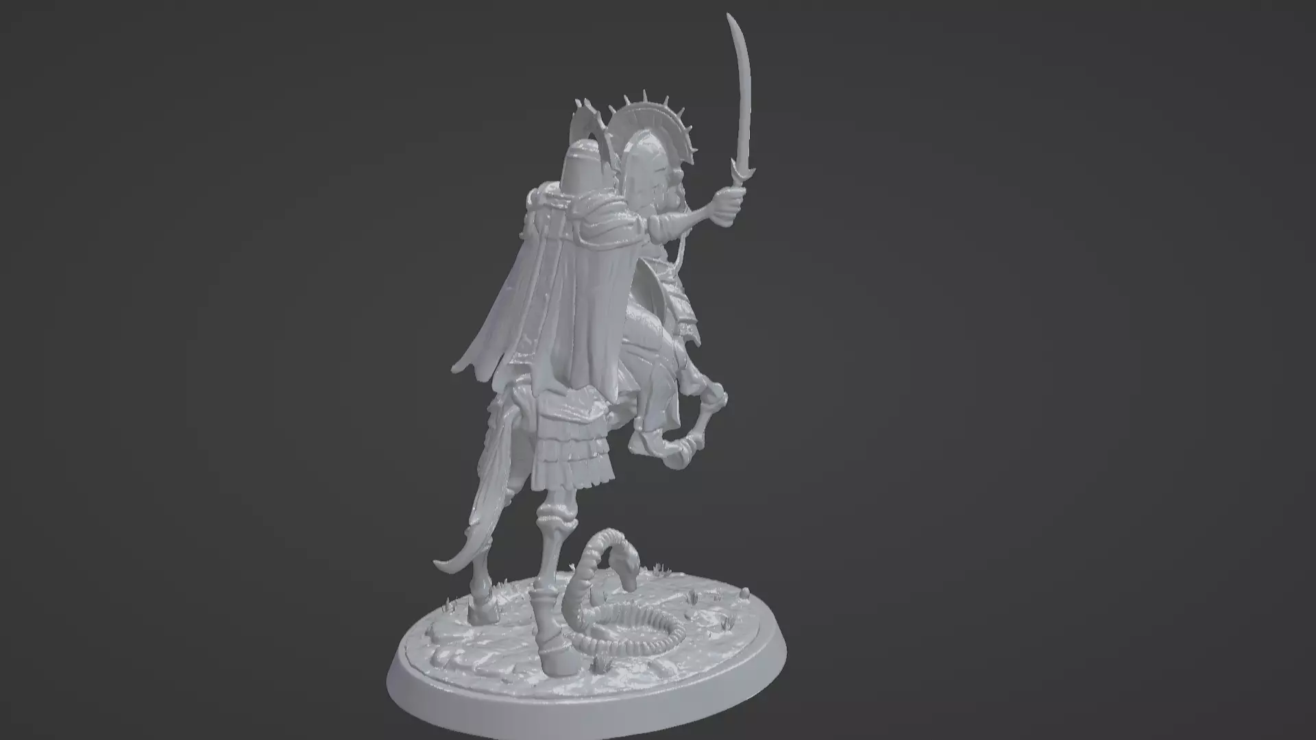 Tomb King on Skeletal Steed Undead Pharaoh Cavalry 3D print model_75