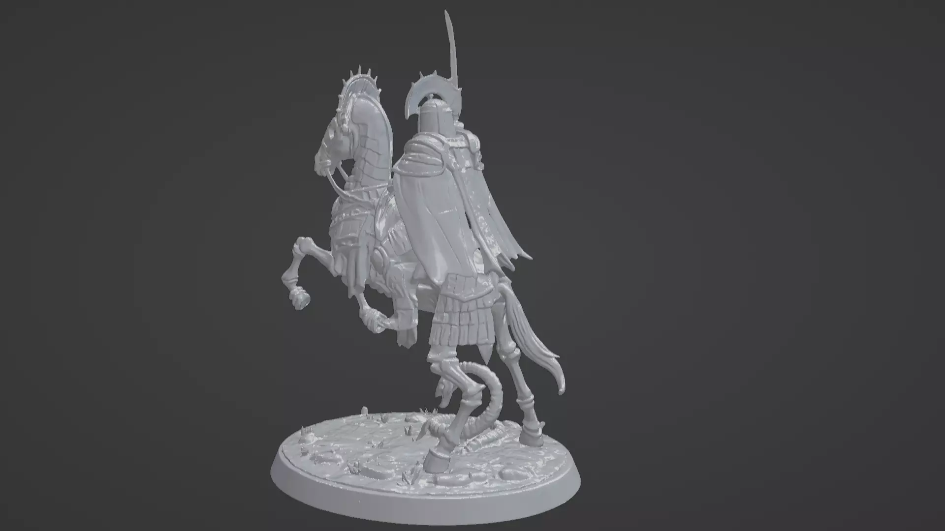 Tomb King on Skeletal Steed Undead Pharaoh Cavalry 3D print model_38