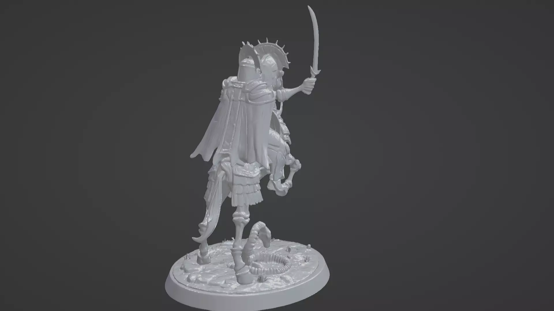 Tomb King on Skeletal Steed Undead Pharaoh Cavalry 3D print model_91