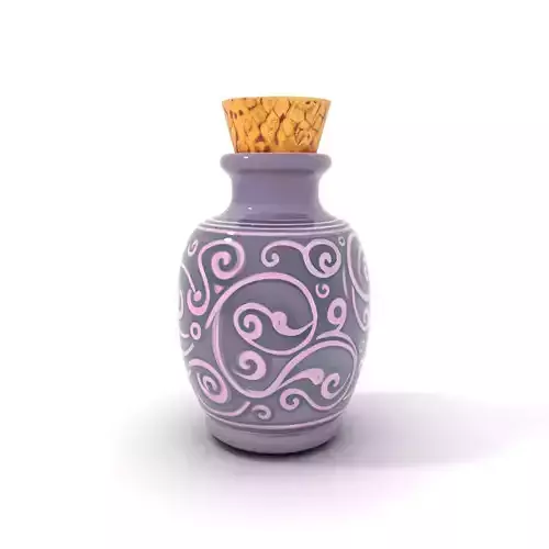 Ornate Purple Bottle model pack Low-poly 3D model