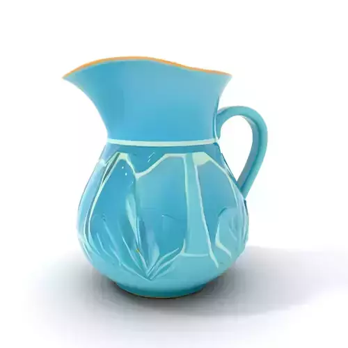 Art Deco Teal Jug model pack Low-poly 3D model