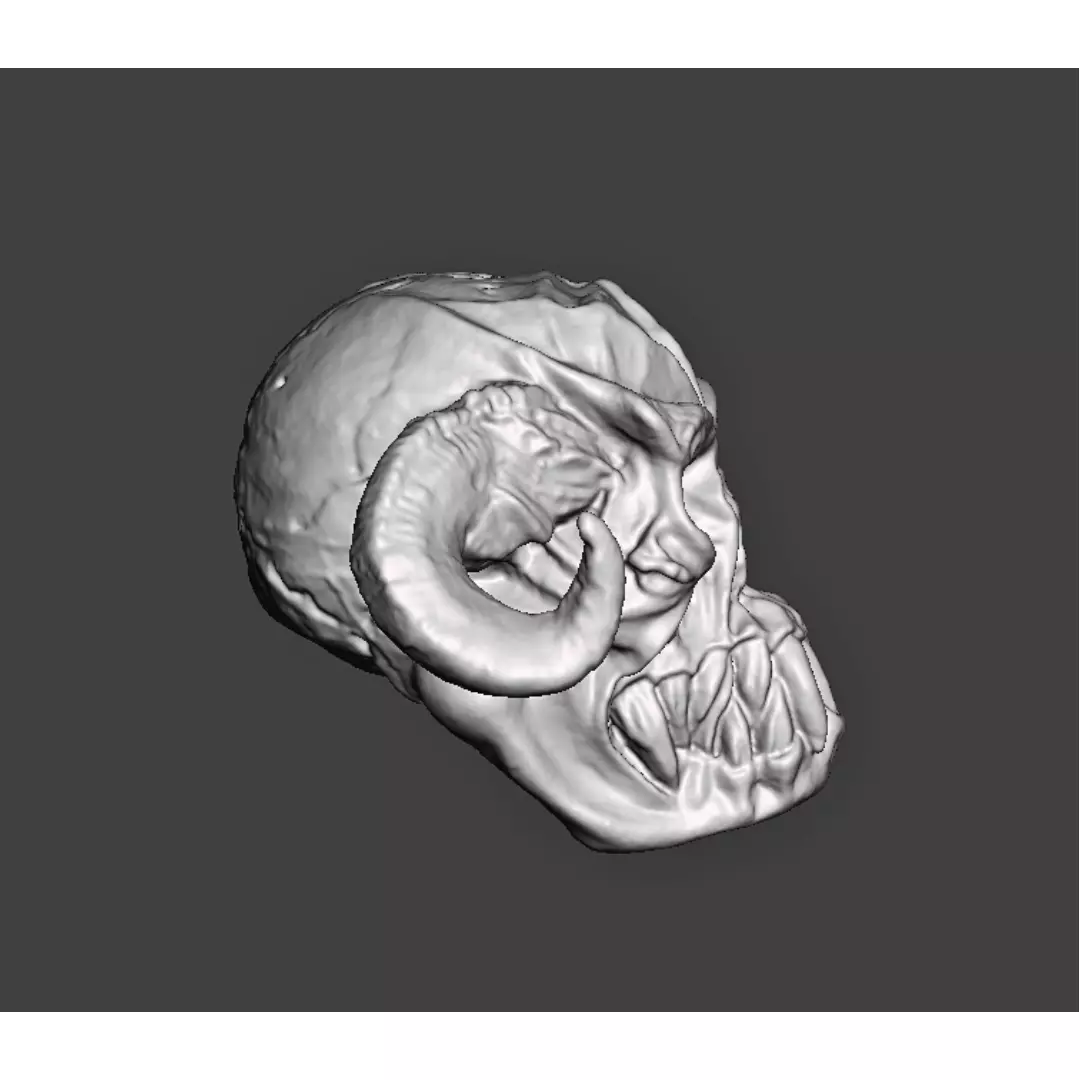 Classic Demon Head 3D print model_5