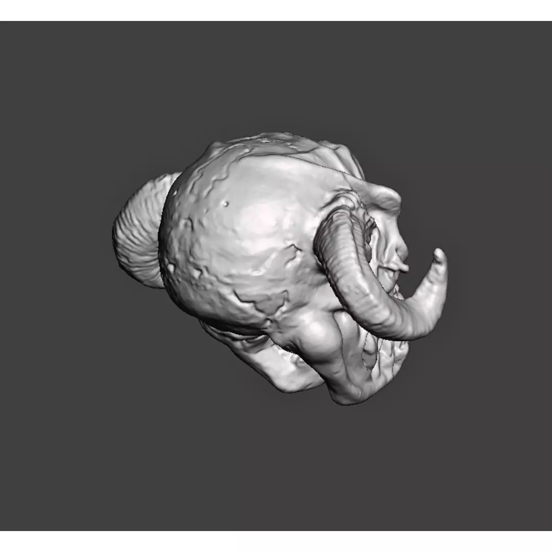 Classic Demon Head 3D print model_6