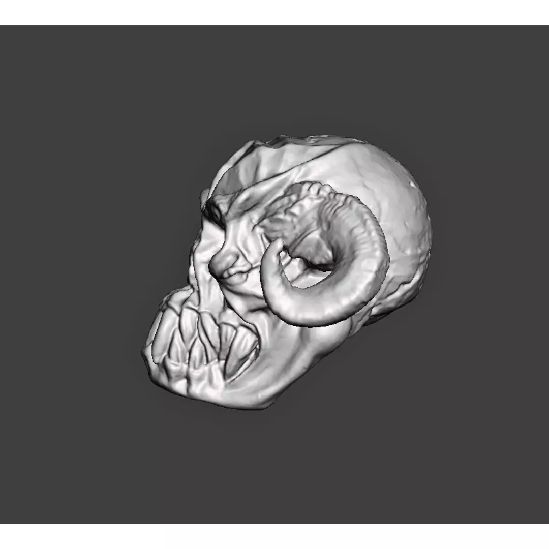 Classic Demon Head 3D print model_9