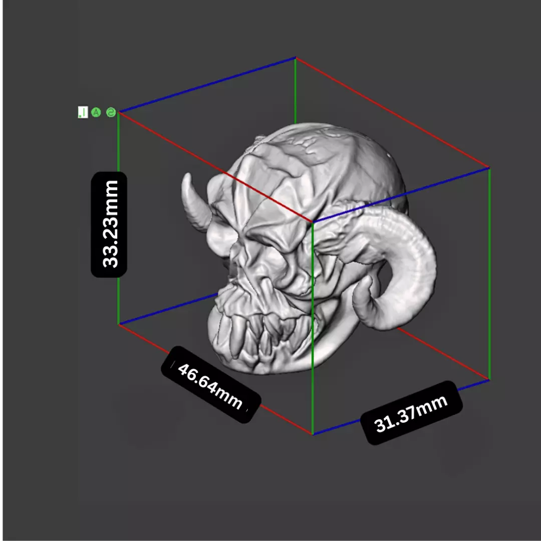 Classic Demon Head 3D print model_3