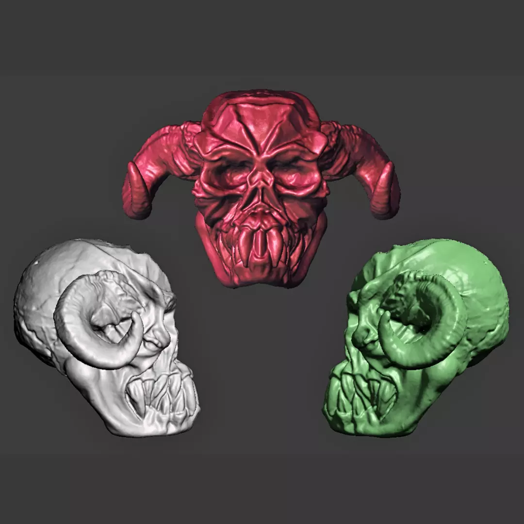 Classic Demon Head 3D print model_2