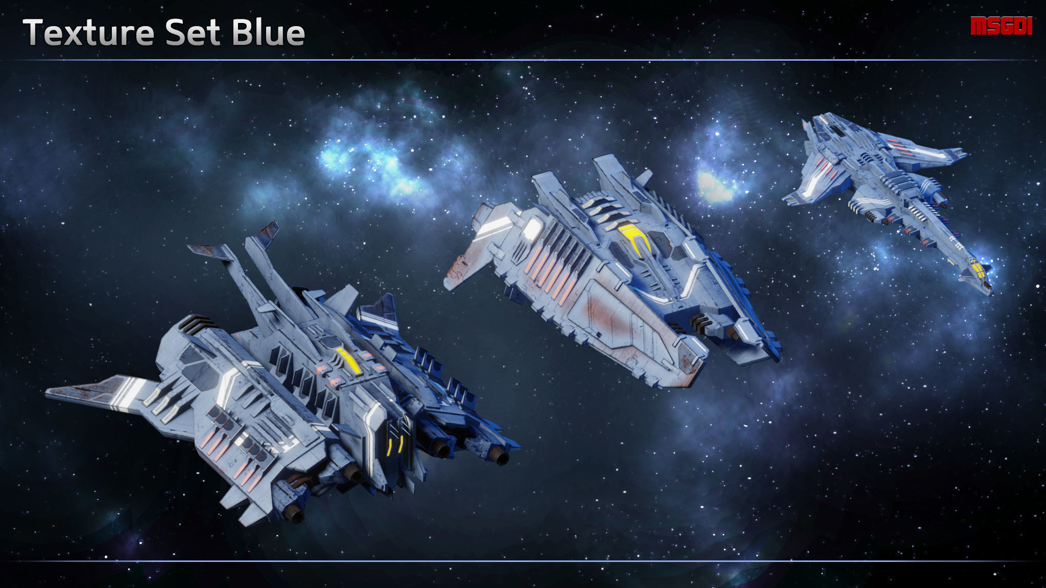 Spaceship Progenitor Fighters Low-poly 3D model_7