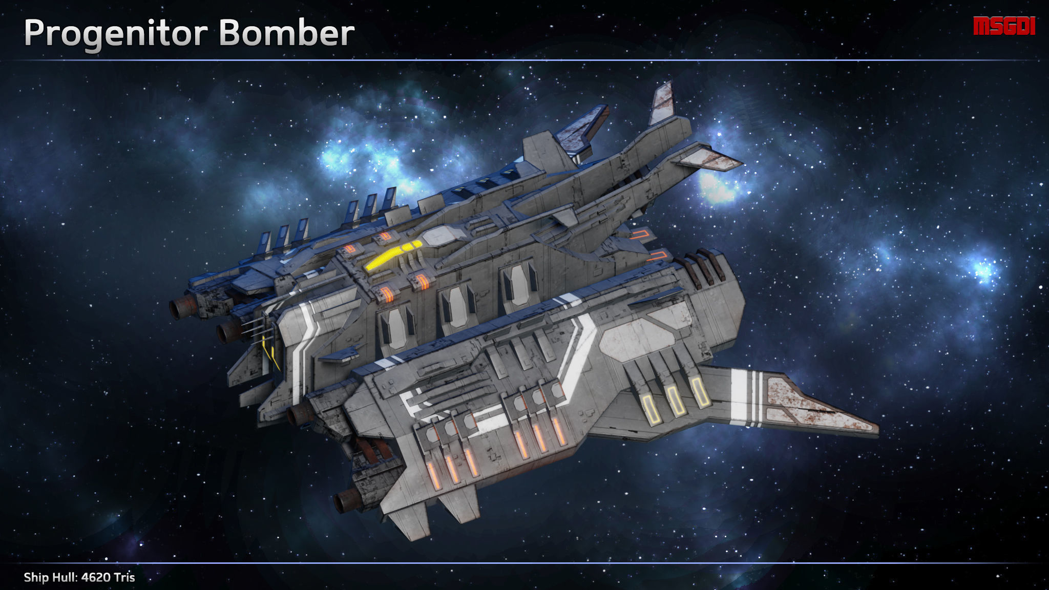 Spaceship Progenitor Fighters Low-poly 3D model_3