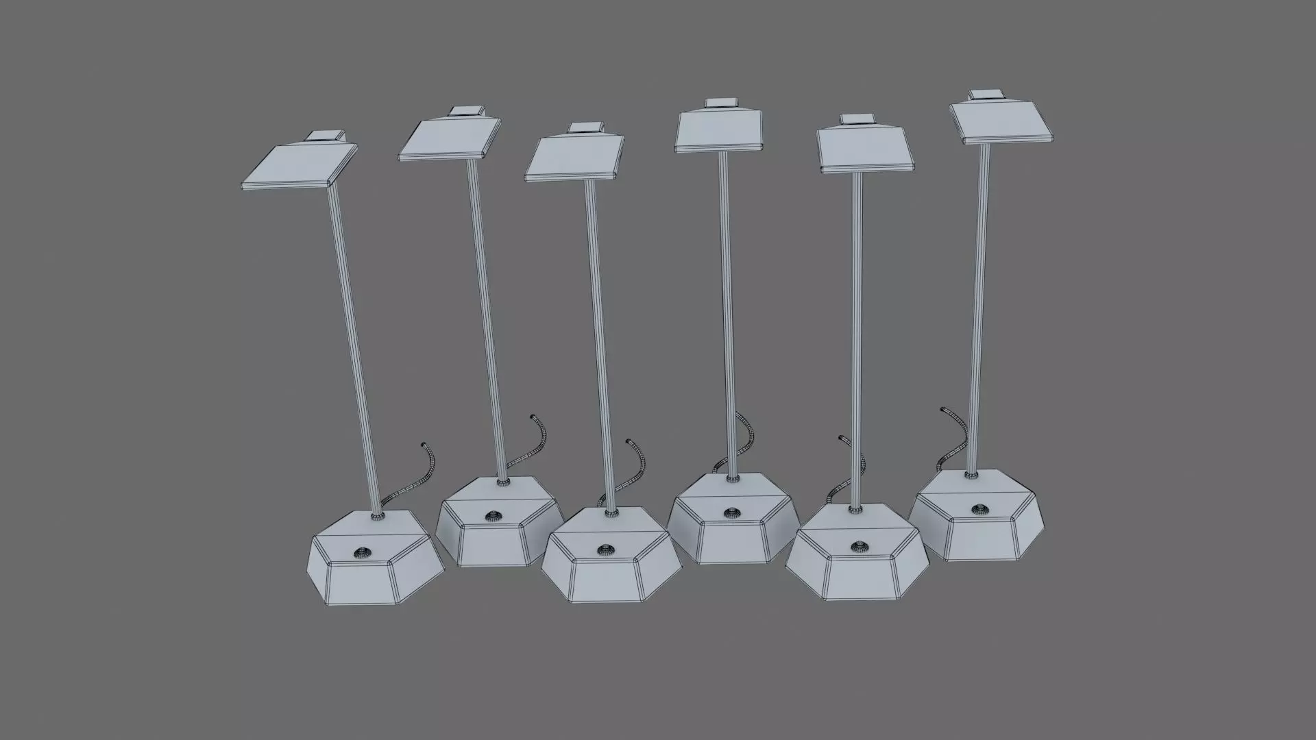 Office Lamps Low-poly 3D model_12