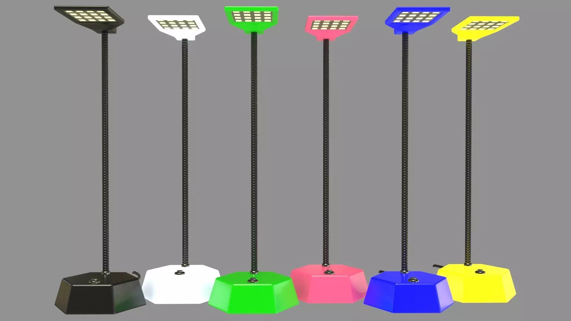 Office Lamps Low-poly 3D model_0