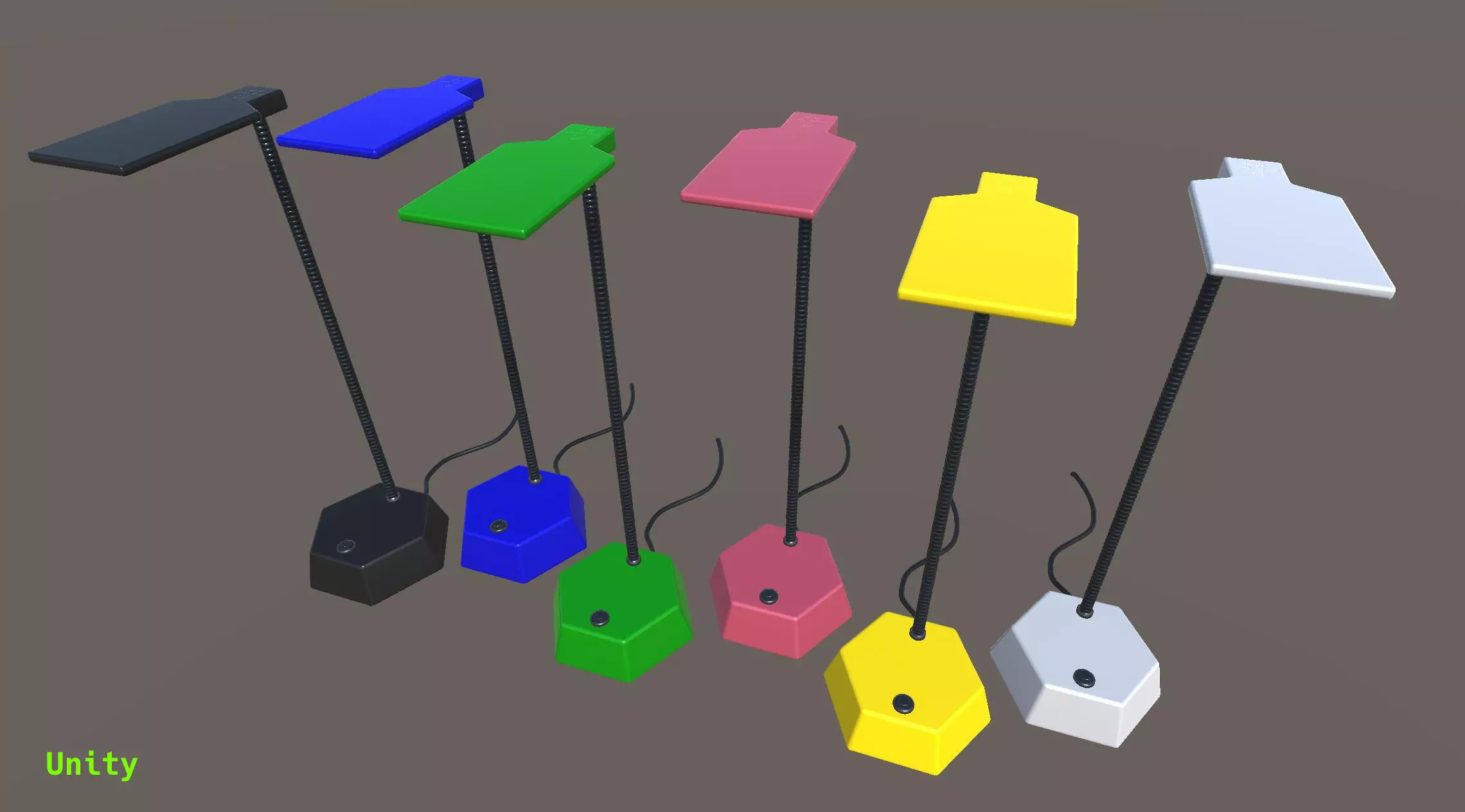 Office Lamps Low-poly 3D model_7