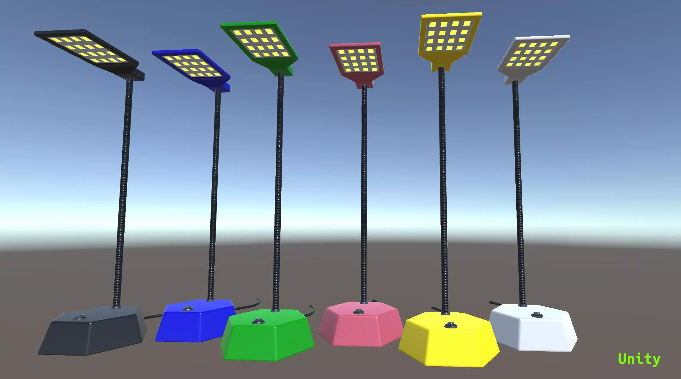 Office Lamps Low-poly 3D model_8