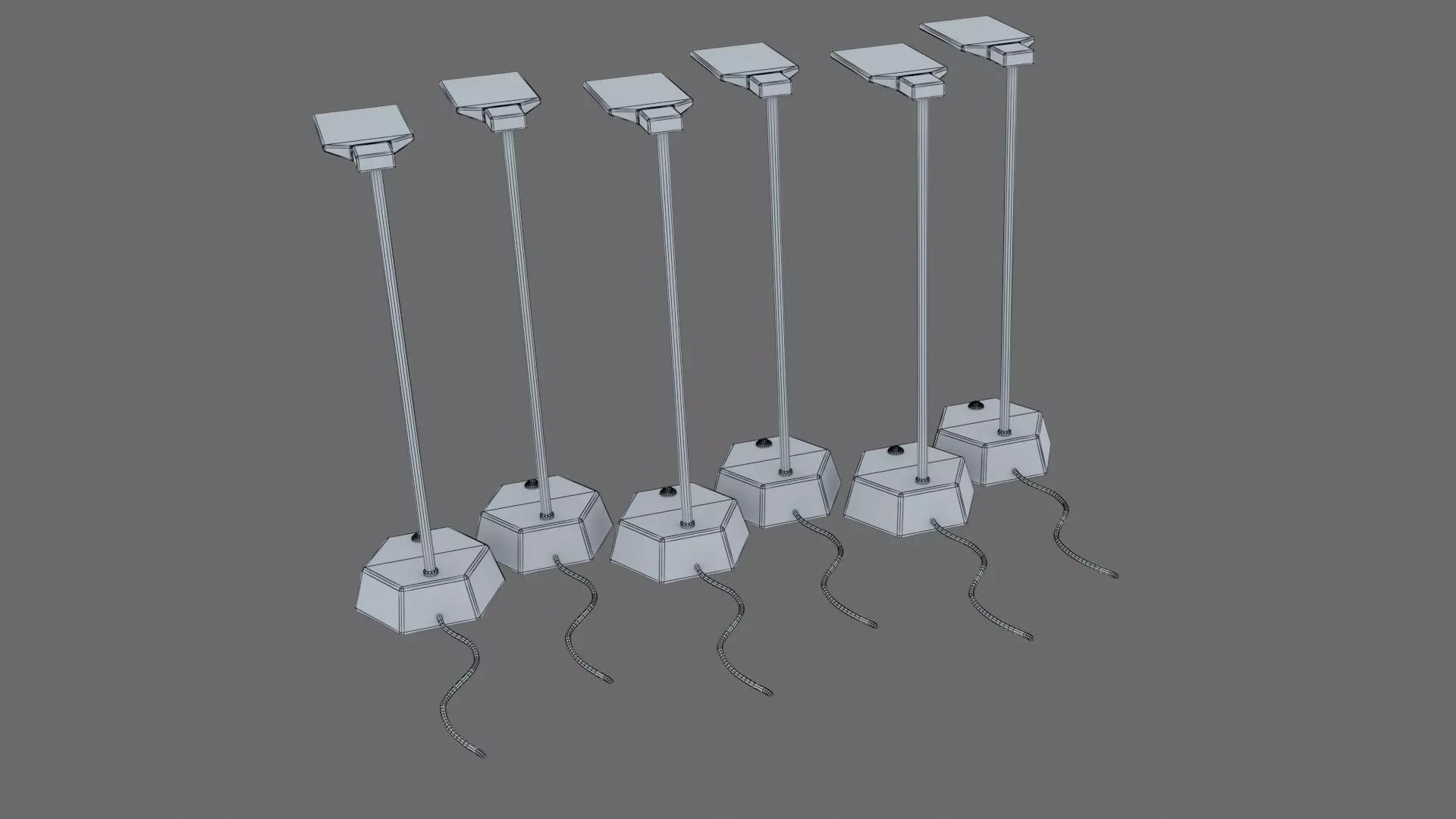 Office Lamps Low-poly 3D model_13