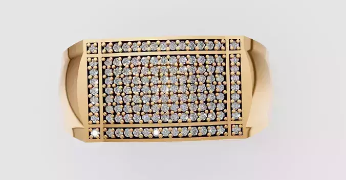 Rectangular Diamond Ring