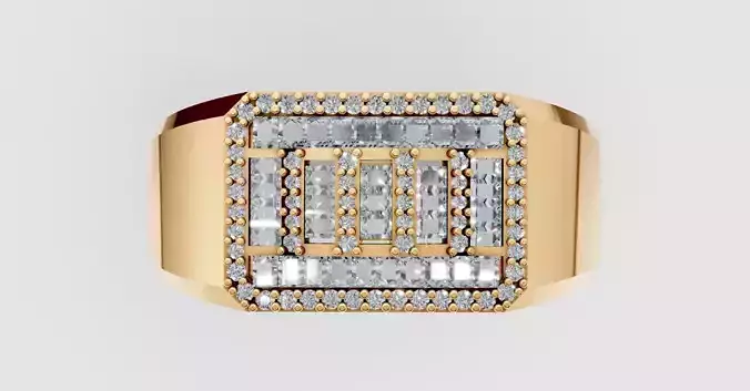 Rectangular Bugget Diamond Ring