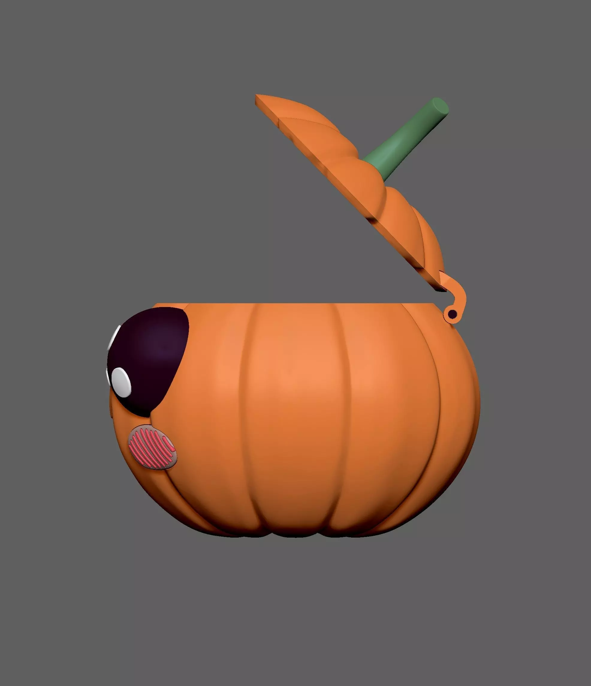 Smiling pumpkin-01 3D print model_11