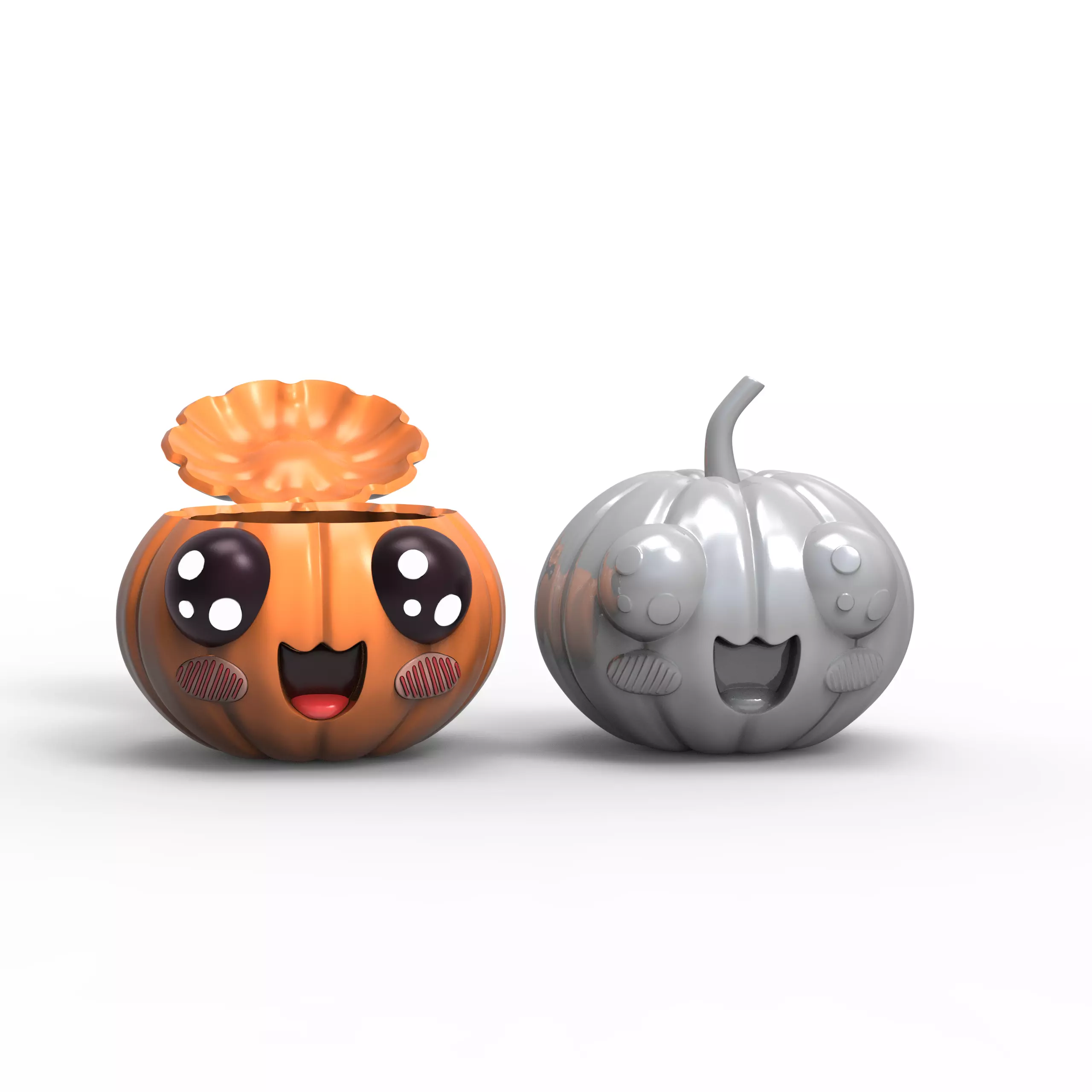 Smiling pumpkin-01 3D print model_1