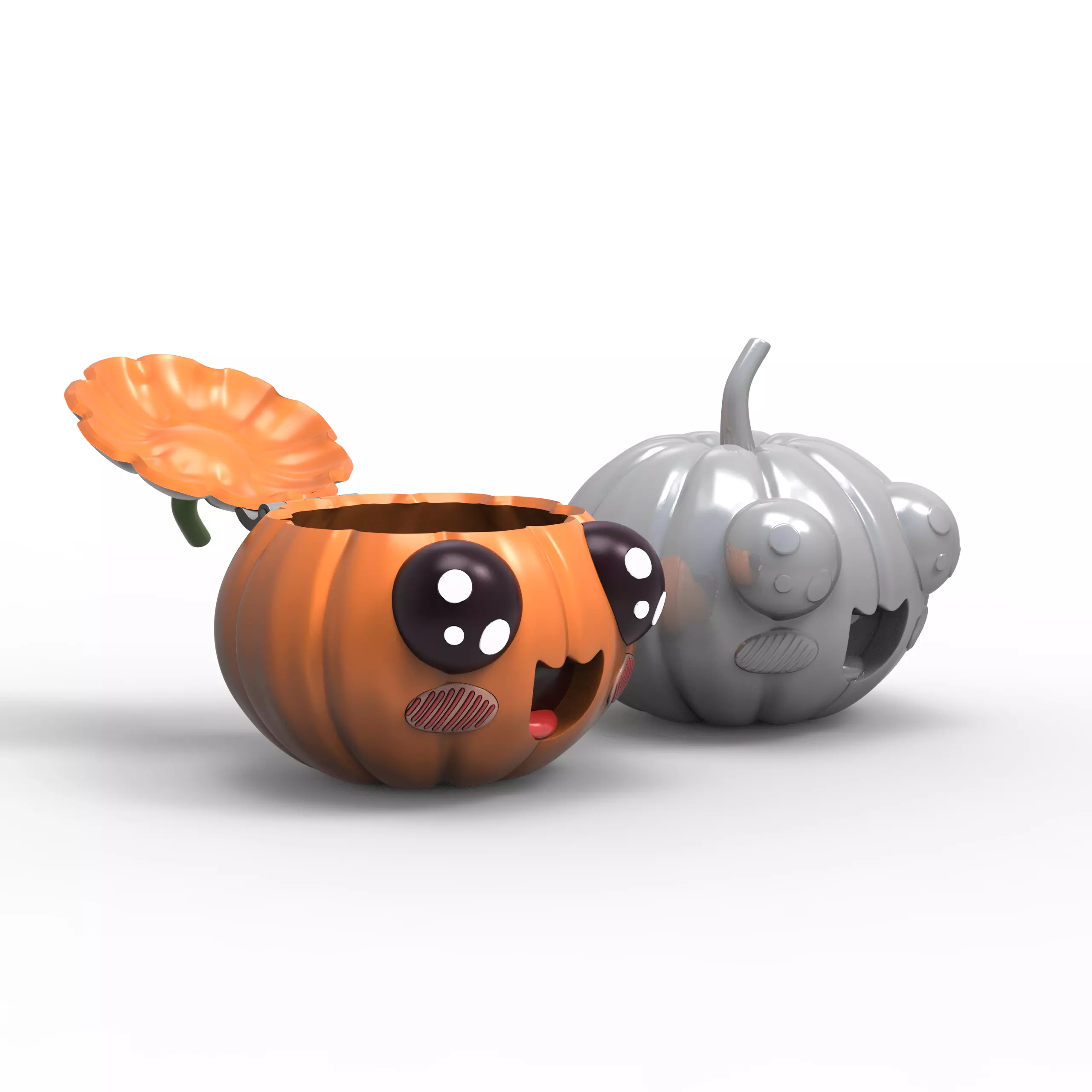 Smiling pumpkin-01 3D print model_0