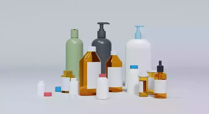 medicine and Shampoo bottle bundle