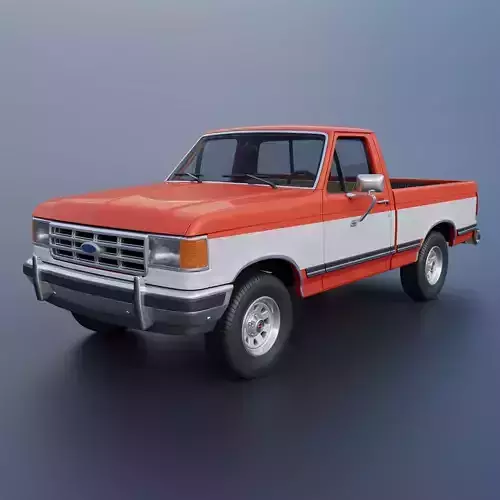 Pickup Truck F-150 Short Bed 1987 3D print model