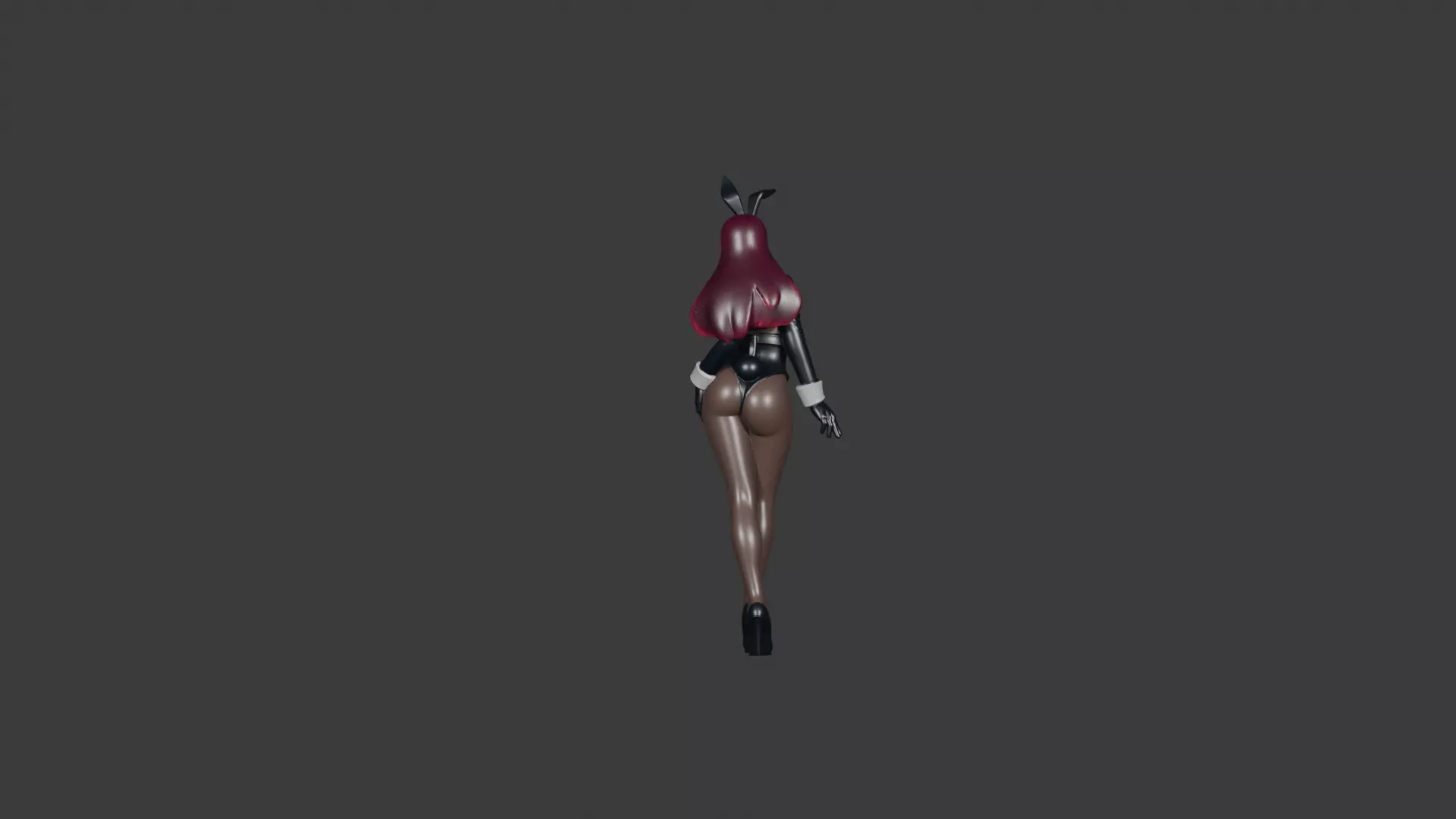 Girl in Bunny Cosplay Stylized 3D Character Model 3D model_1