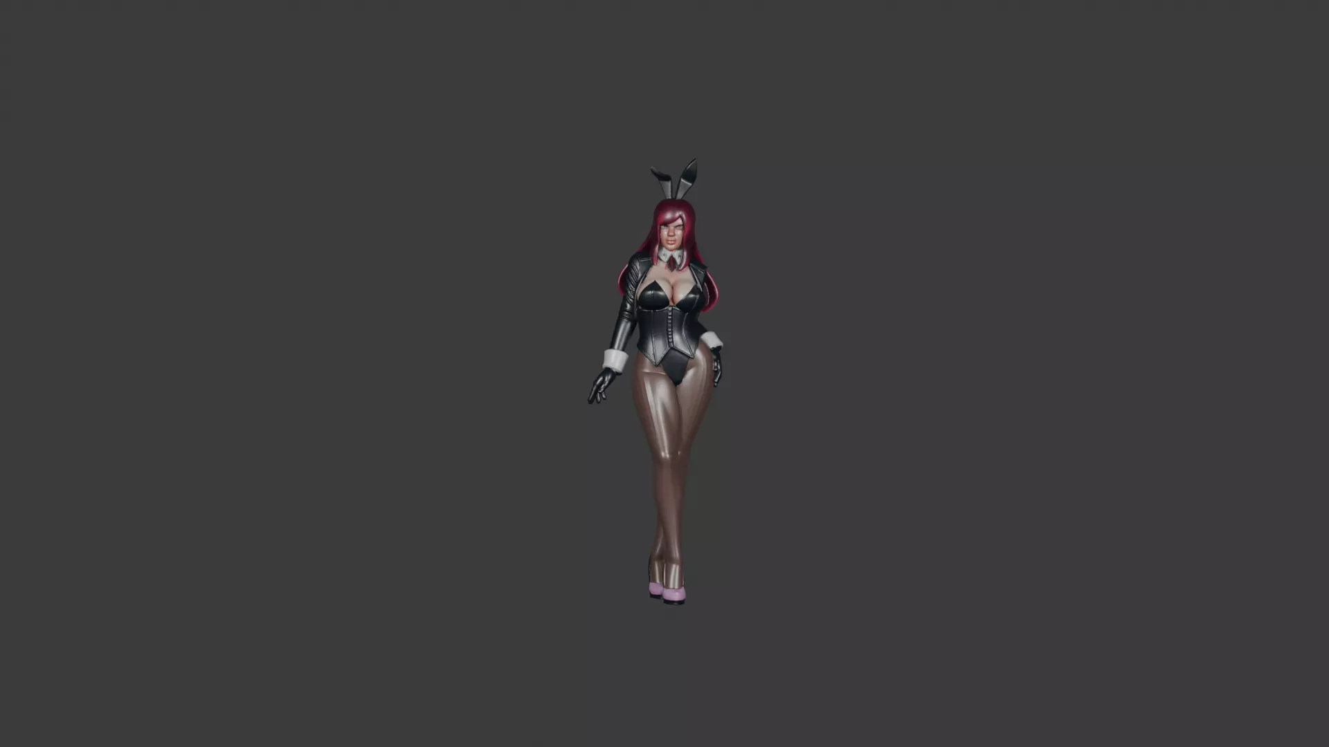 Girl in Bunny Cosplay Stylized 3D Character Model 3D model_0