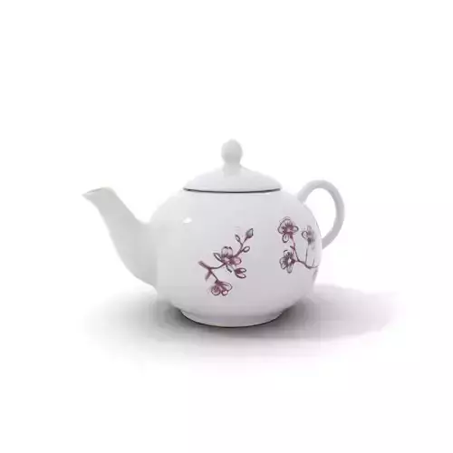 Cherry Blossom Teapot model pack Low-poly 3D model